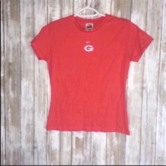 Nike Tops - Nike Georgia Bulldogs Women’s Small Red Logo Tee NCAA SEC Game Day Shirt